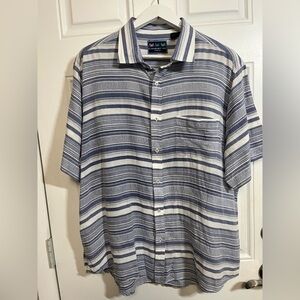2/$30 Charleston Threads Blue White Stripe Shirt XXL Cotton
